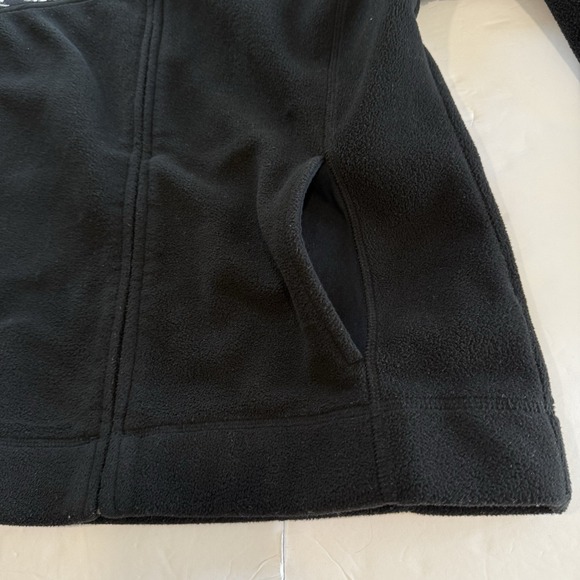 LL Bean Black White Fair Isle Full Zip Sweater Fleece Jacket Pockets Size SMALL - Picture 5 of 11